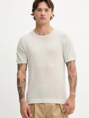 Rag & Bone t-shirt wełniany męski kolor beżowy gładki MBS25P017BM17