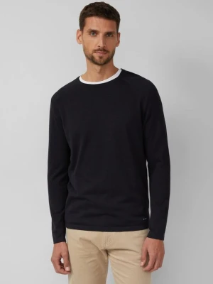 Raglanowy sweter wykonany z czystej bawełny s.Oliver czarny