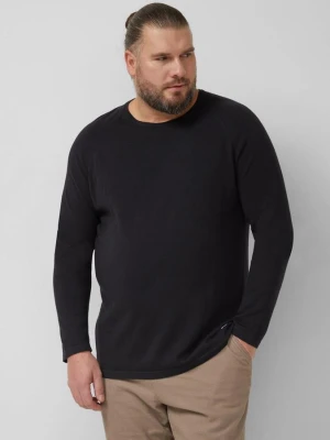 Raglanowy sweter wykonany z czystej bawełny s.Oliver czarny
