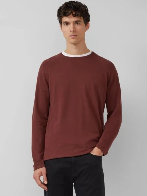Raglanowy sweter wykonany z czystej bawełny s.Oliver czerwony
