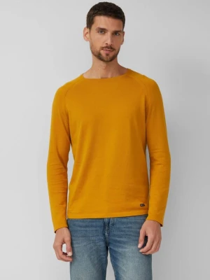 Raglanowy sweter wykonany z czystej bawełny s.Oliver żółty