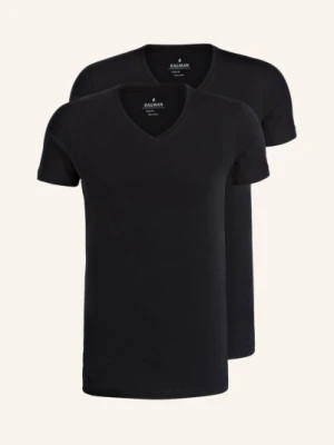 Ragman Koszulka W Serek, 2 Szt. schwarz