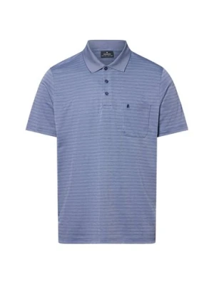 Ragman Męska koszulka polo Mężczyźni niebieski w paski,