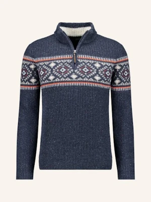 Ragman Sweter Typu Troyer blau