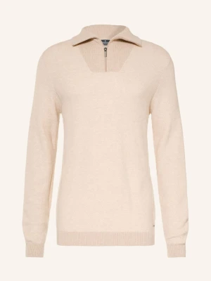 Ragman Sweter Typu Troyer Z Dzianiny Piqué beige