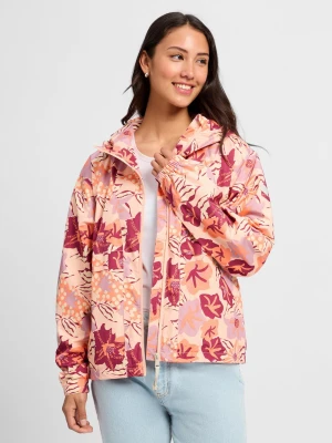 Ragwear Damska kurtka funkcjonalna - Chrisanta Kobiety pomarańczowy|czerwony|lila wzorzysty,