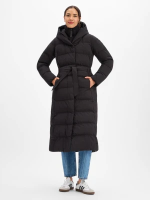 Ragwear Damski płaszcz funkcjonalny - Niani Long Kobiety czarny jednolity,