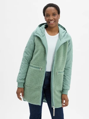 Ragwear Pluszowa parka damska - Longeddy Kobiety Sztuczne włókno zielony jednolity,
