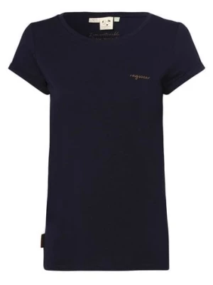 Ragwear T-shirt damski Kobiety Bawełna niebieski jednolity,