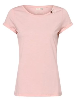 Ragwear T-shirt damski Kobiety Bawełna różowy jednolity,
