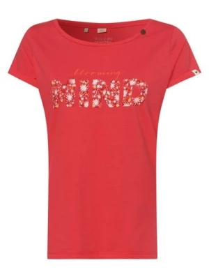 Ragwear T-shirt damski Kobiety Bawełna różowy|wyrazisty róż nadruk,