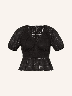 Rails Bluzka Argenta Z Ażurową Koronką schwarz