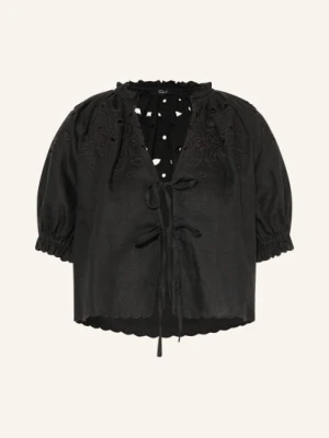 Rails Bluzka Lizbeth Z Ażurową Koronką schwarz