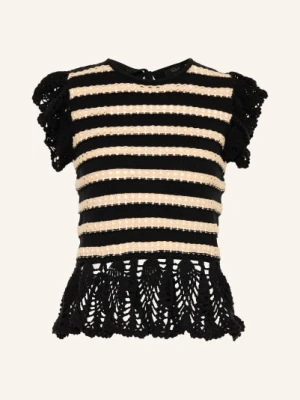 Rails Sweter Coen Z Falbanami schwarz