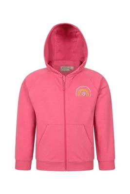 Rainbow Heart dziecięca graficzna bluza z kapturem - Pink Mountain Warehouse