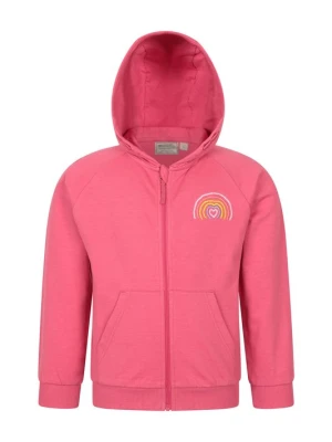 Rainbow Heart dziecięca graficzna bluza z kapturem - Pink Mountain Warehouse