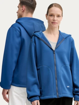 Rains bluza Safi Fleece Hood Jacket T1 kolor fioletowy z kapturem gładka 21900