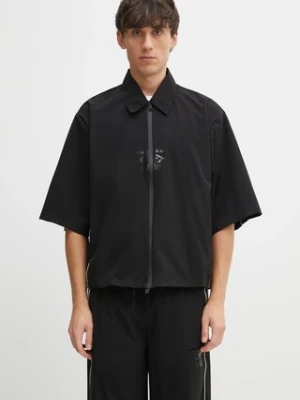 Rains x Umbro koszula kolor czarny relaxed z kołnierzykiem klasycznym 20910.01