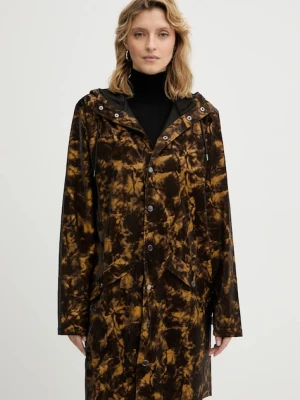 Rains kurtka 12020 Long Jacket W3 kolor brązowy przejściowa oversize 12020