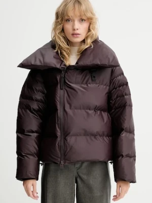 Rains kurtka 17230 Alta Vision Short Puffer Jacket kolor brązowy zimowa 17230