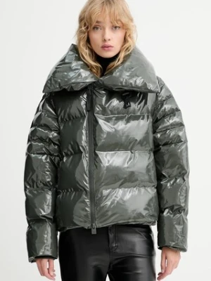Rains kurtka 17230 Alta Vision Short Puffer Jacket kolor zielony zimowa 17230