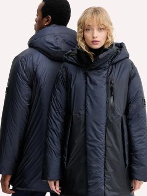 Rains kurtka 17240 Torna Insulated Long Jacket kolor granatowy zimowa 17240