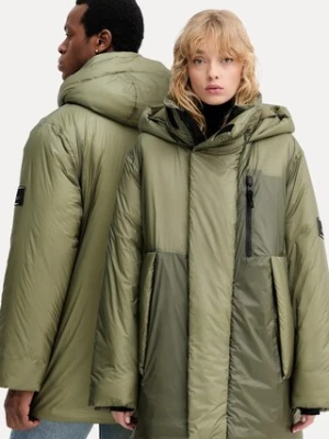 Rains kurtka 17240 Torna Insulated Long Jacket kolor zielony zimowa 17240