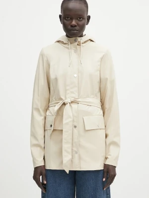 Rains kurtka Curve Jacket W3 kolor beżowy przejściowa 12100.26