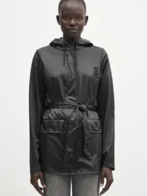Rains kurtka Curve Jacket W3 kolor czarny przejściowa 12100