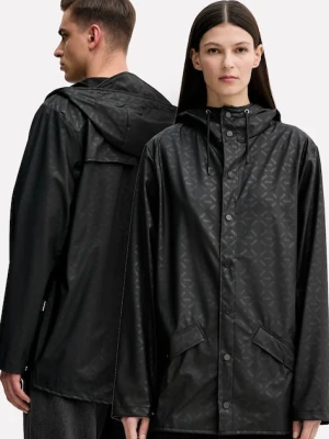 Rains kurtka Jacket W3 kolor czarny przejściowa oversize 12010