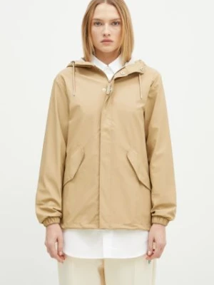 Rains kurtka kolor beżowy przejściowa