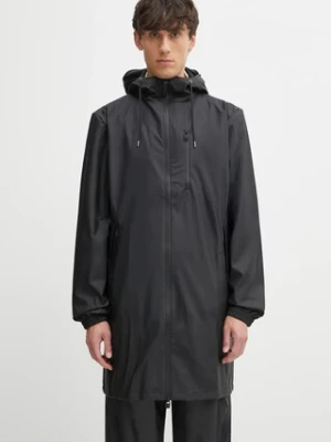 Rains kurtka Long Storm Breaker W3 kolor czarny przejściowa 12080-01