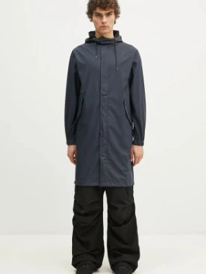 Rains kurtka przeciwdeszczowa 18140 Fishtail Parka kolor granatowy przejściowa 18140.47-47.Navy