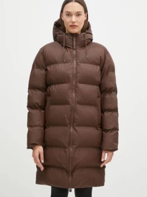 Rains kurtka przeciwdeszczowa Alta Longer Puffer Jacket W3T4 kolor brązowy zimowa 15130.23