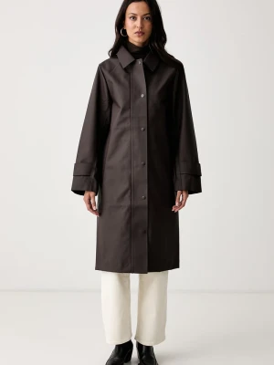 Rains kurtka przeciwdeszczowa Nara W Long Jacket W3 brązowy