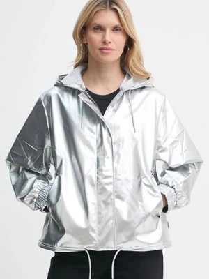 Rains kurtka przeciwdeszczowa String W Jacket W3 damska kolor srebrny przejściowa oversize 18040-51