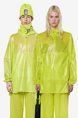 Rains kurtka przeciwdeszczowa Ultralight Anorak 18880 kolor zielony przejściowa oversize 18880.REFLELIME