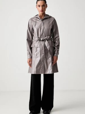 Rains kurtka przejściowa damska Curve Long Jacket W3 brązowy
