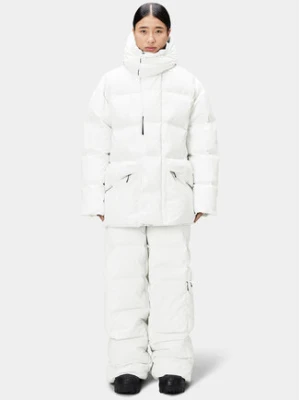 Rains Kurtka puchowa 15050 Biały Regular Fit
