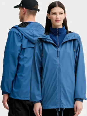 Rains kurtka Storm Breaker W3 kolor niebieski przejściowa oversize 18370