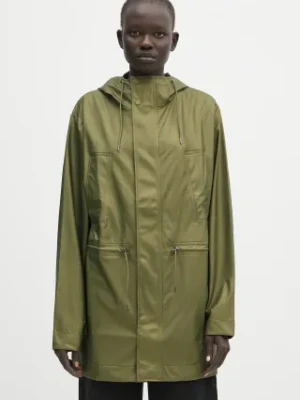Rains parka Bold Long Jacket W3 damska kolor zielony przejściowa 12110.105