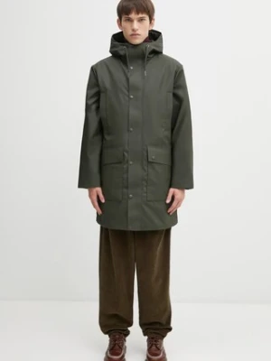 Rains parka Nome Long Parka W3T3 kolor zielony zimowa 21460.03