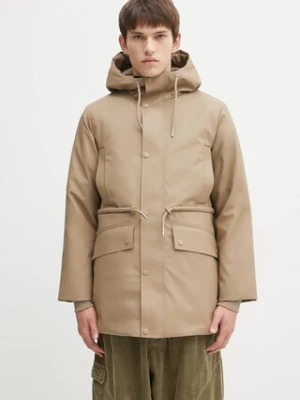 Rains parka Nome String W Parka W3T3 kolor beżowy zimowa 21500.133
