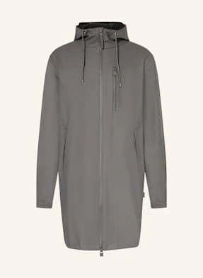 Rains Płaszcz Przeciwdeszczowy Long Storm Breaker w3 grau