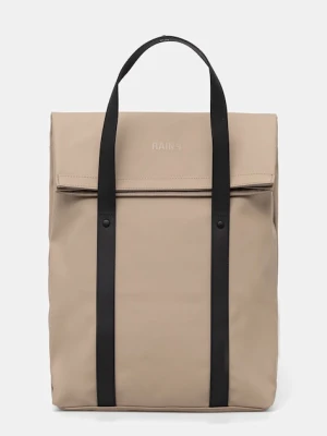 Rains plecak 12940 2 Way Tote Backpack kolor beżowy duży gładki 12940