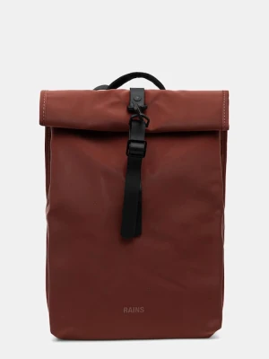 Rains plecak 13330 Rolltop Rucksack Mini kolor pomarańczowy duży gładki 13330