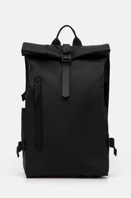 Rains plecak Rolltop Rucksack Large W3 kolor czarny duży gładki 14590-01