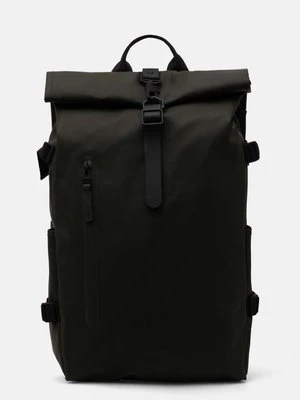 Rains plecak Rolltop Rucksack Large W3 kolor zielony duży gładki 14590-03