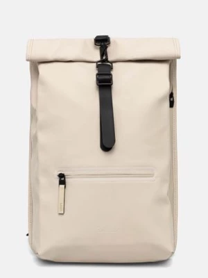 Rains plecak Rolltop Rucksack W3 kolor beżowy duży gładki 13320-26