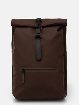 Rains plecak Rolltop Rucksack W3 kolor brązowy duży gładki 13320-23